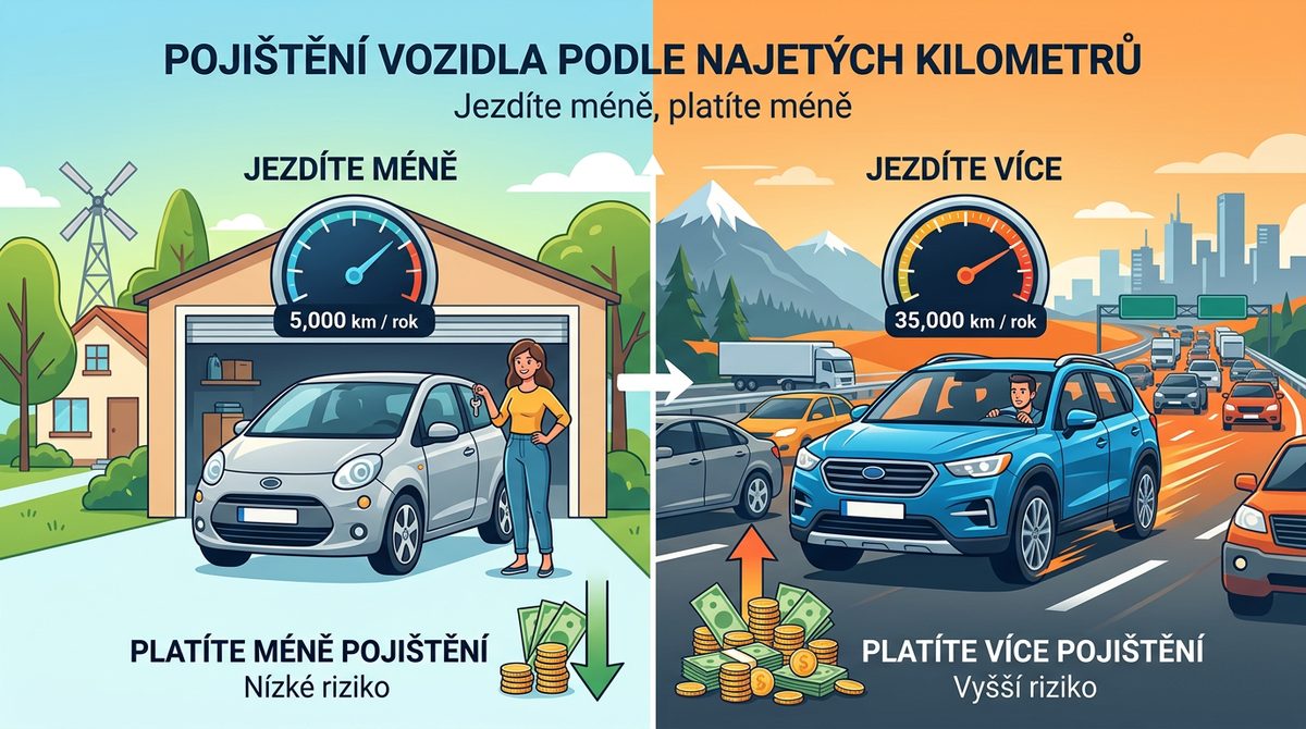 Pojištění vozidla podle najetých kilometrů – kdo jezdí méně, platí méně