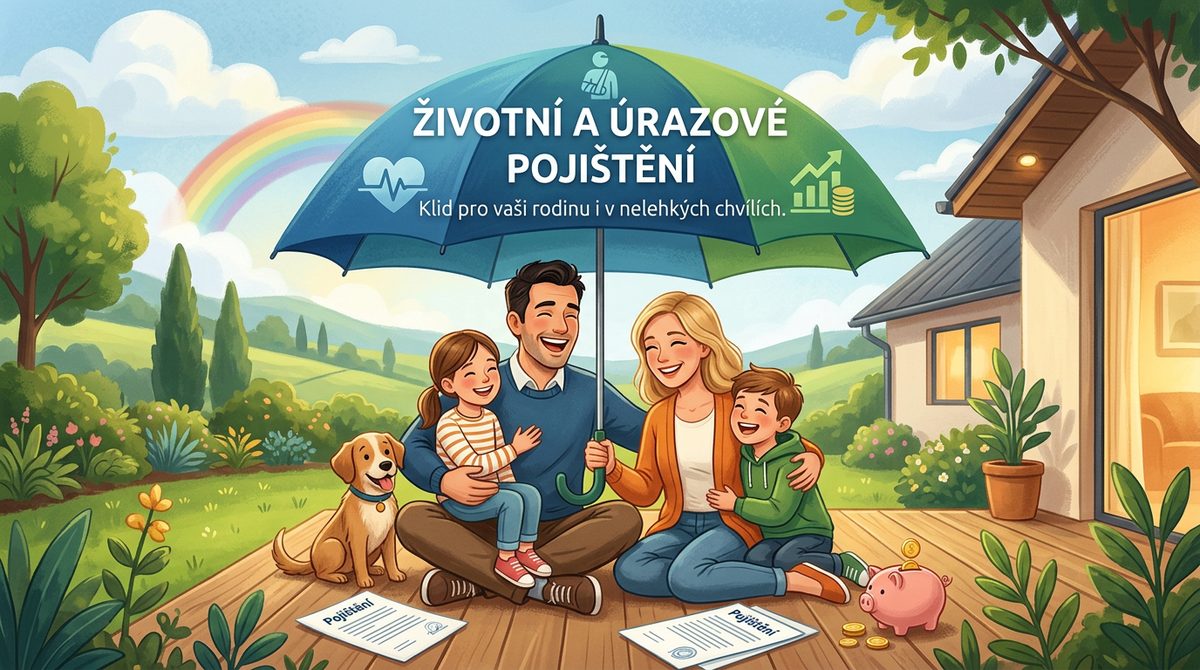 Rodina pod deštníkem – životní a úrazové pojištění chrání blízké v nečekaných situacích